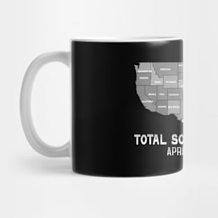 Total Solar Eclipse 4 8 2024 American Map Path Of Totality Mug